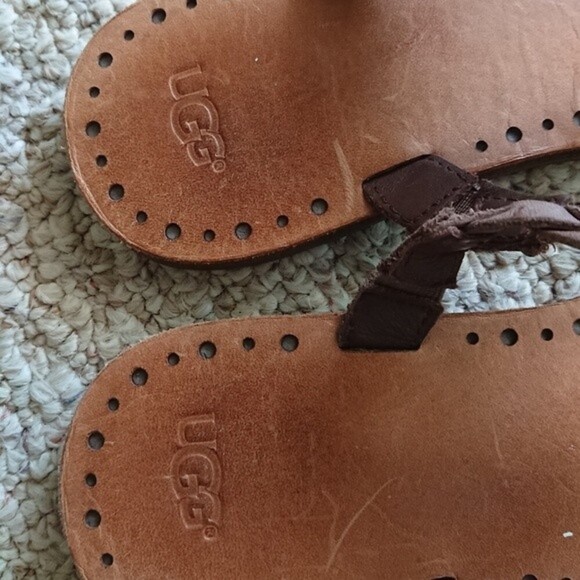 UGG Australia Bria Leather Thong Sandals size 37 - Picture 3 of 9